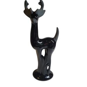 Glass Deer Figurine 10" H